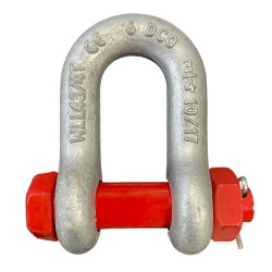 Manille droite avec axe boulonné goupillé haute résistance