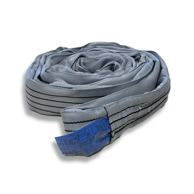 Élingue De Levage 3 Tonnes En PES - Largeur 75mm - Jaune Haute Visibilité - Longueur 2m - Facteur Sécurité 6:1