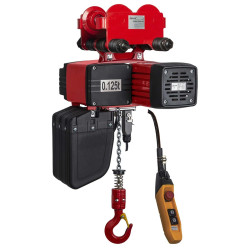 400 V three-phase electric chain hoist with manual trolley
