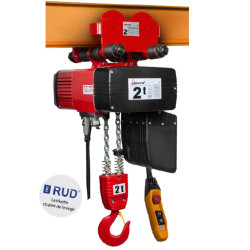 400 V three-phase electric chain hoist with manual trolley
