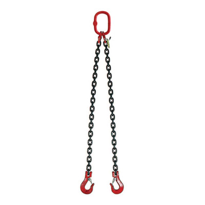 2-leg lifting chain sling with latch hooks
