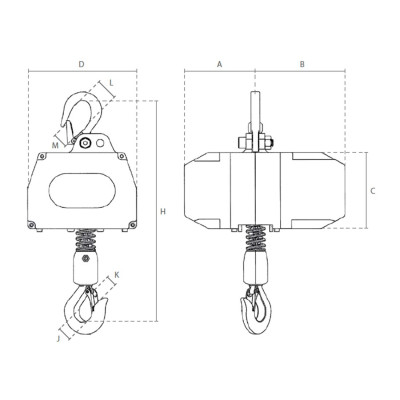 Battery-powered electric hoist, WLL 250 kg