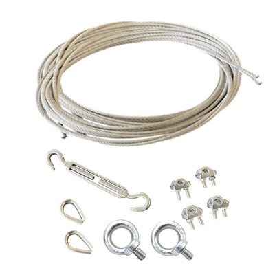 Kit câble inox Ø5 pour garde-corps et jardin