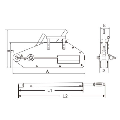 Wire Rope Pulling Hoist with 20 m Wire Rope