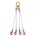 4-leg wire rope sling with safety hook