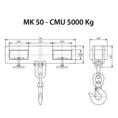 Palonnier pour chariot élévateur CMU 5T