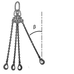 4 leg chain sling with self-locking hooks