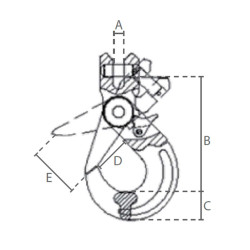 G100 Clevis Self locking hook