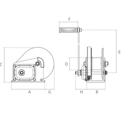 Galvanized hand winch