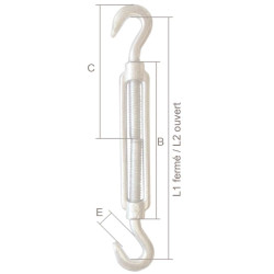 DIN 1480 Hook & hook turnbuckle