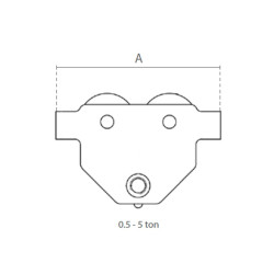 Chariot porte palan manuel dimension