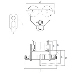 Stainless Steel Manual Hoist Trolley