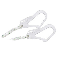Forked twisted rope lanyard with energy absorber – 1.5 m
