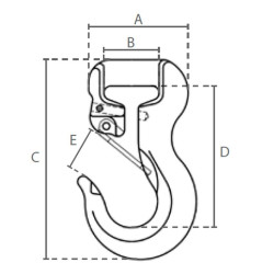 Webbing round sling hook