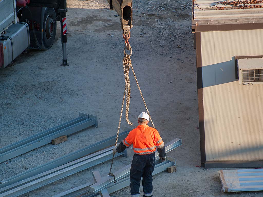 Manutention chantier BTP chaine de levage