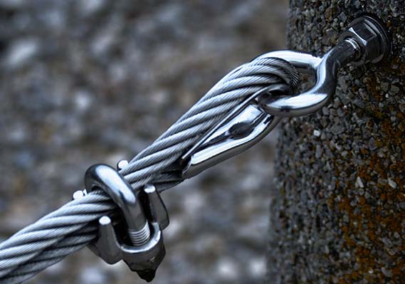 Cable, serre cable et cosse Inox