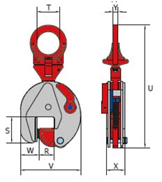 Pince levage verticale Inox